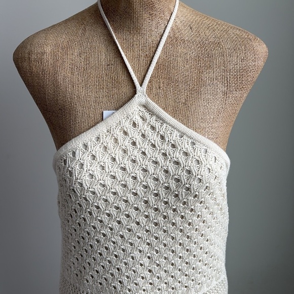 Old Navy Halter Tie-Strap Crochet Mini Dress LARGE NEW! - Picture 5 of 10